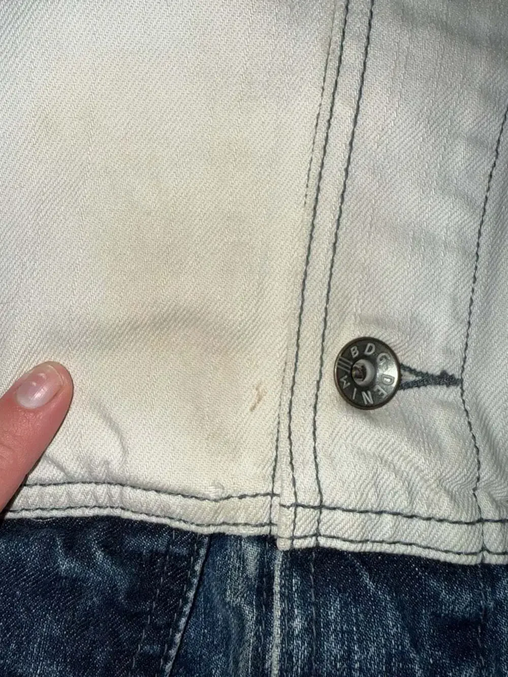 BDG Urban Outfitters Colorblock Denim Trucker Jacket - Picture 2 of 6